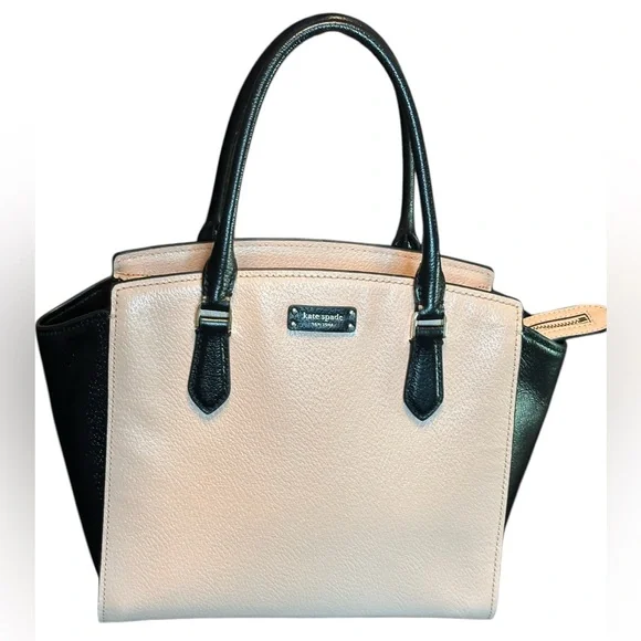 Kate Spade Soft Blush and Black Satchel - Picture 2 of 12